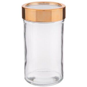 Glass Canister Jar with Copper Window Lid